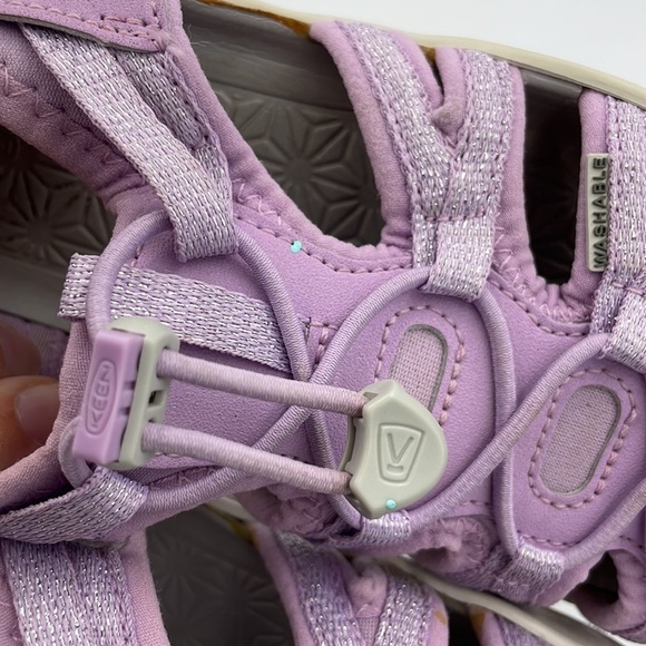Keen Washable Girls Shoes Sandals SZ 2 Purple Sparkly - Picture 5 of 12